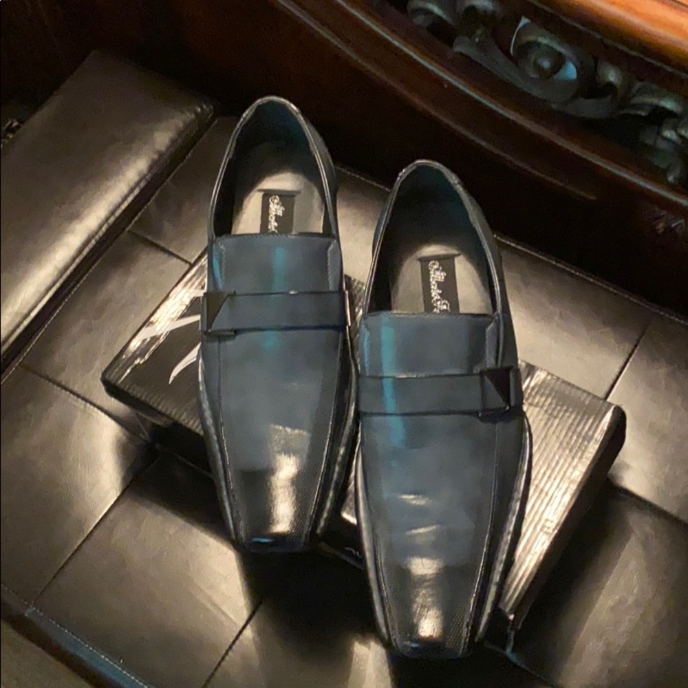 Alberto Fellini Slate Blue Dress Shoes